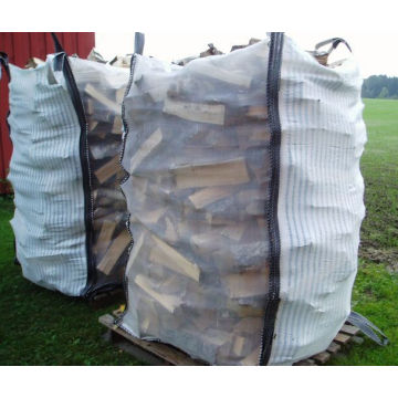 Top Open, Bottom Flat Ventilated Big Bag for Firewood